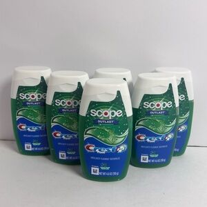 6x Crest Scope Outlast Anticavity Fluoride Toothpaste 4.6 oz Tubes (Exp Se/2027)